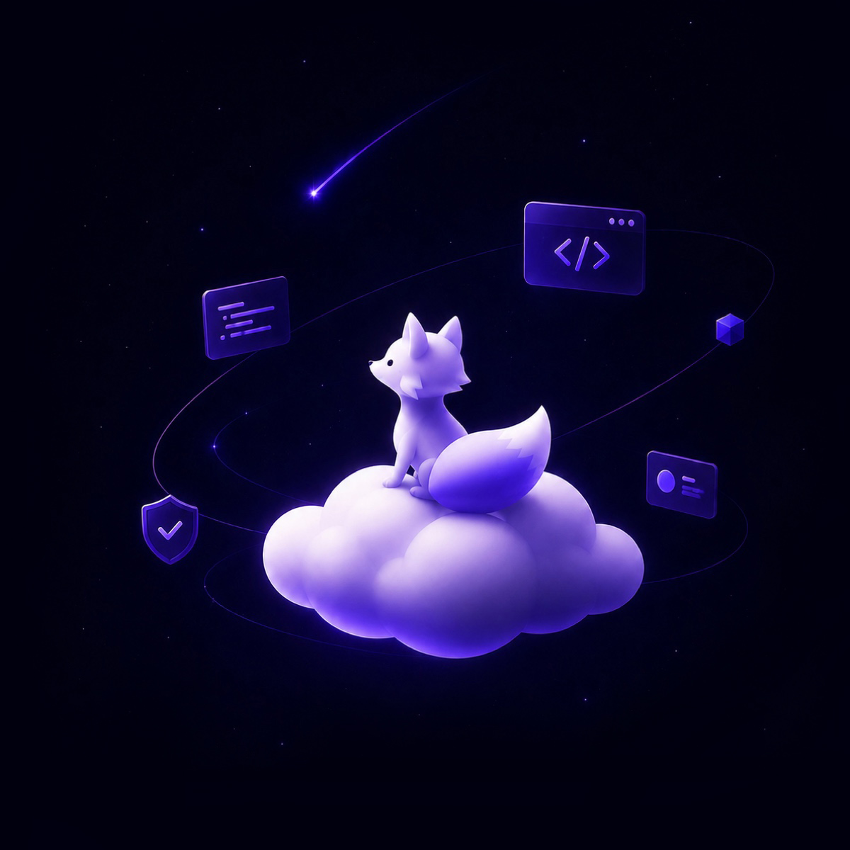 云狐宇宙主题插画占位图